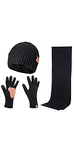 winter knit hat and gloves for men