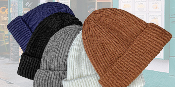 Mens Winter Warm Knitting Hats Plain Skull Beanie Cuff Toboggan Knit Cap
