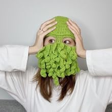 knit hat with beard