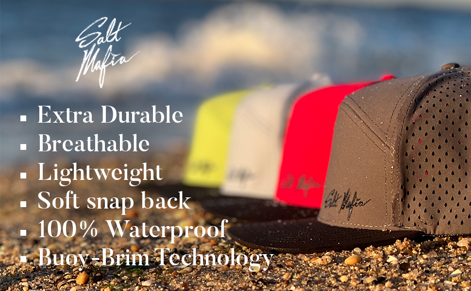 salt mafia hat performance waterproof water resistant snapback 