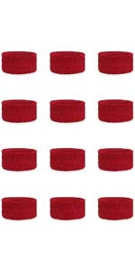 COUVER Kids Children 1 Inch - Solid/Plain Cotton Terry Cloth Wristband(6 Pair)