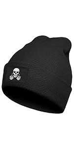 Skull Finger cuffed beanie