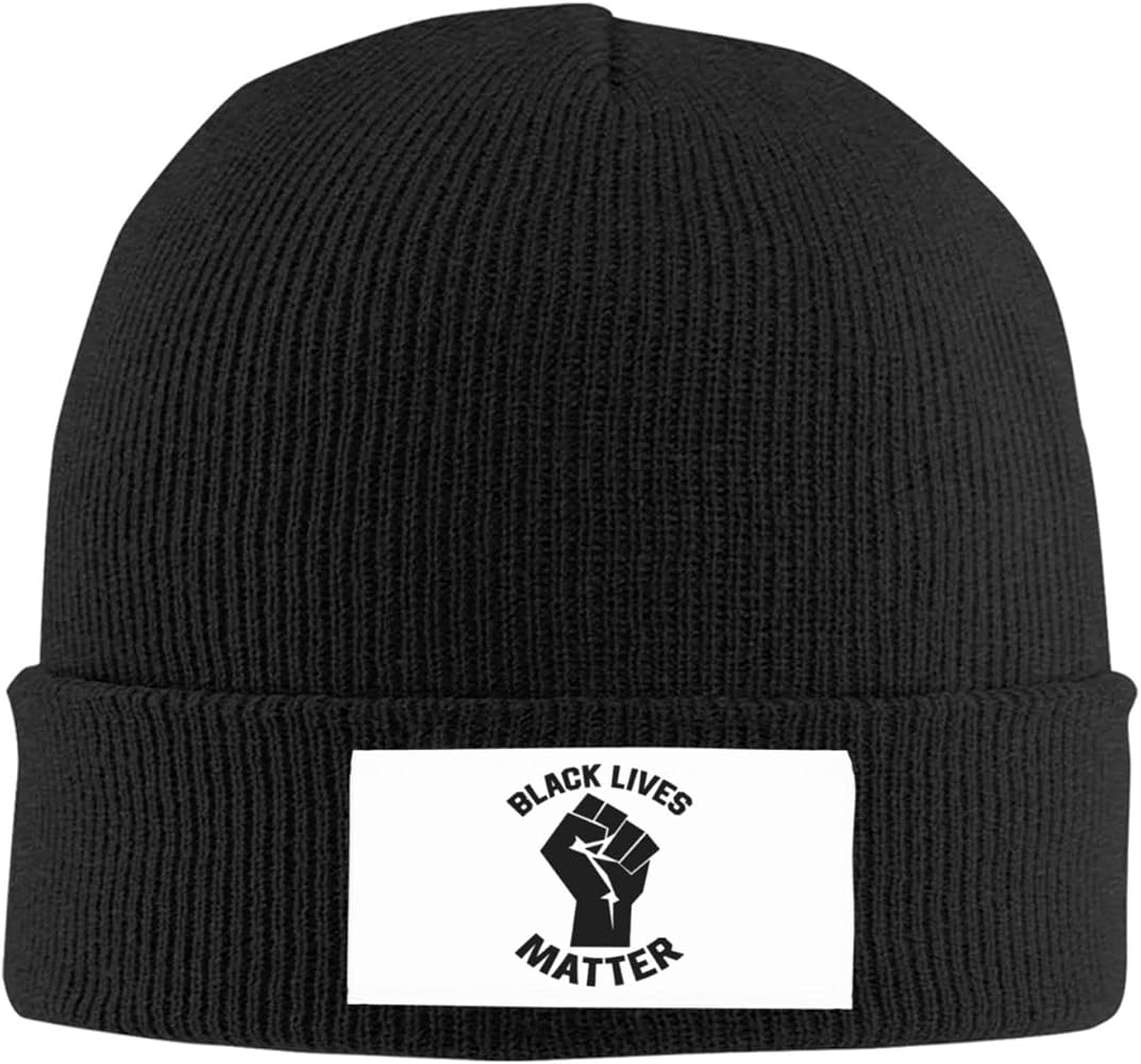 Black Lives Matter Beanie Womens Skull Cap Mens Winter Knit Hat