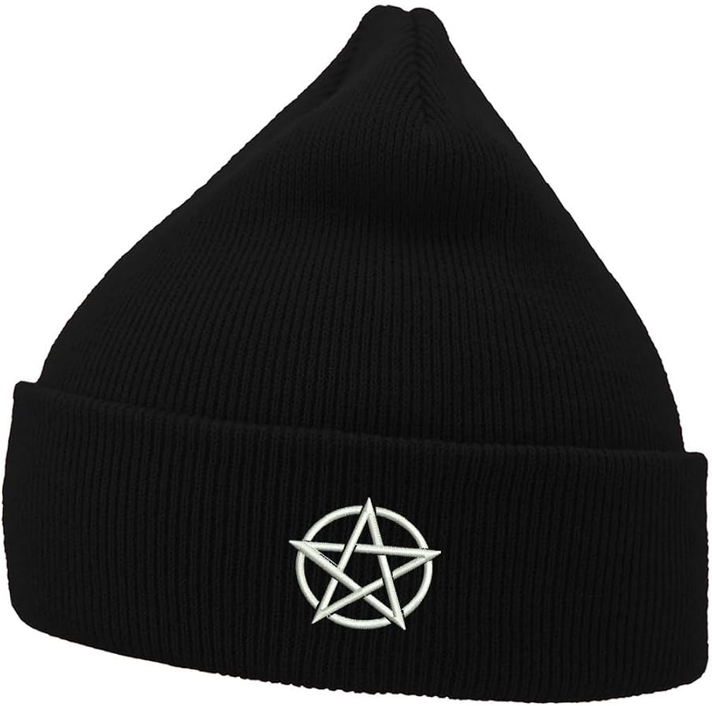 for Supernatural Pentagram Embroidered Men's Beanies Hats Casual Winter Knit Hat Unisex Beanie