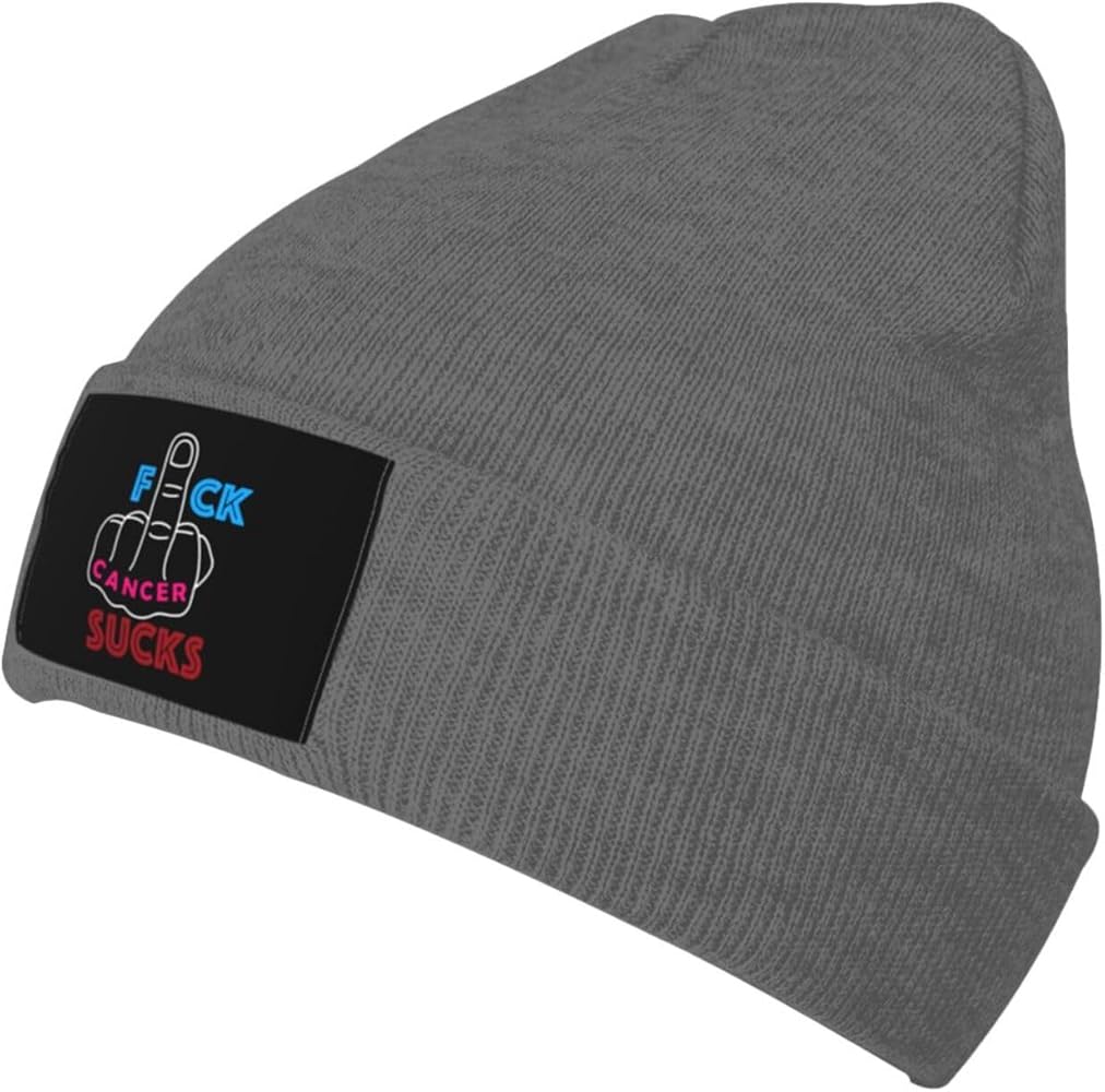 Cancer Sucks Beanie Hats Soft Stretch Fishing Caps Winter Warm Mens Woman Knitted Hat