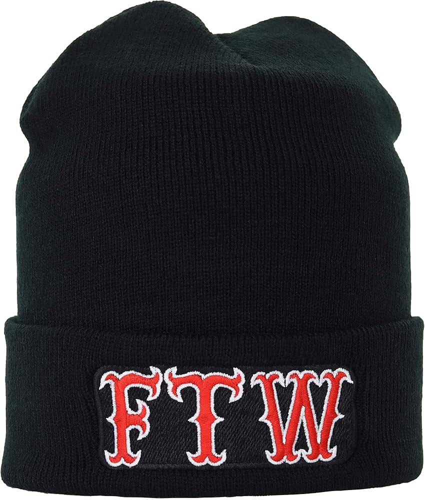 Beanie with Embroidery Biker Warm Winter Beanie hat Beanie Strechable and Soft Cuffed Beanie Cap Unisex